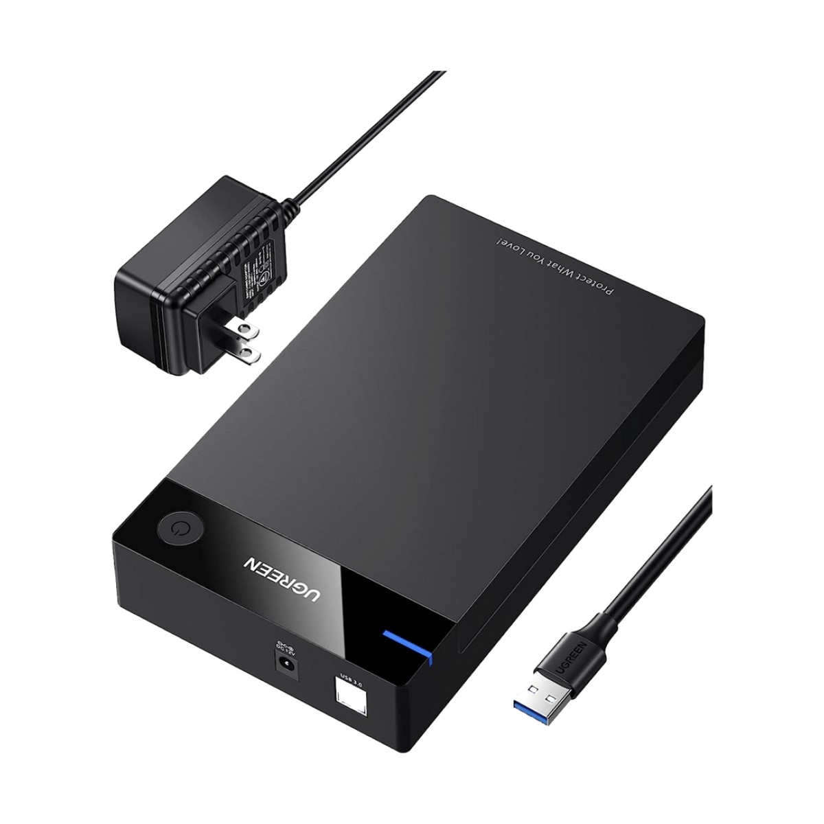 Carcasa de Disco Duro para  3.5" y  2.5" (Enclosure) | Con Cable USB 3.0 | Para HDD 3.5" / SSD 2.5" | SATA I/II/III | UASP | Hasta 16 TB | Compatible con Windows, Linux, Mac OS | No Requiere Controlador | Cable 1m | Incluye Adaptador d