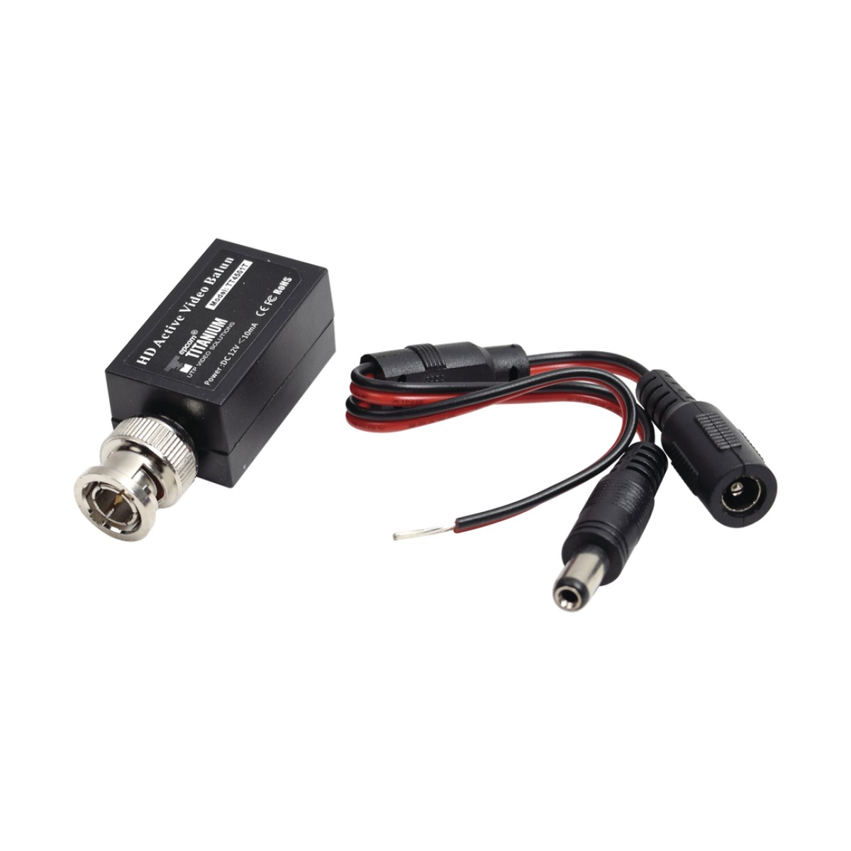(TRANSCEPTOR) TRANSMISOR DE VIDEO ACTIVO DE LARGO ALCANCE /  400 Metros con RECEPTOR ACTIVO TT4501R / Resolución 2 MP / Compatible con cámaras HD-TVI/CVI/AHD/CVBS / Protección Interconstruida contra sobretensión.