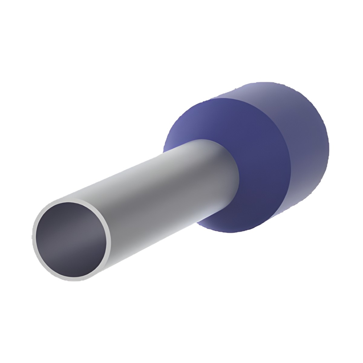 Ferrule Aislado PAN-TERM para Cable 14 AWG, Largo 12mm, DIN Color Azul. Paquete 500 Piezas