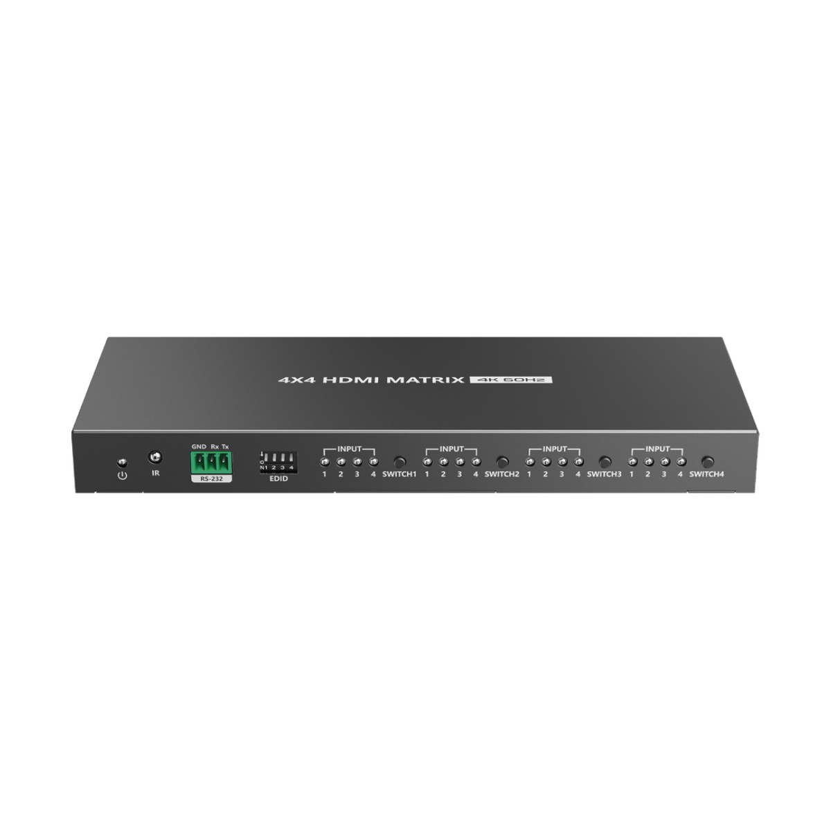 Matricial 4x4 HDMI | 4K@60Hz | Soporta HDR10 | Configuración EDID | Múltiples Modos de Conmutación