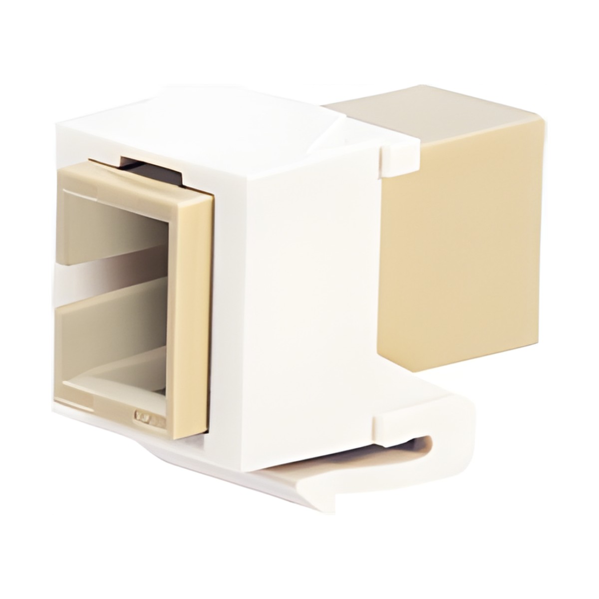 Módulo Acoplador SC Simplex, para Fibra Óptica Monomodo OS1/OS2, Tipo Keystone, Color Blanco