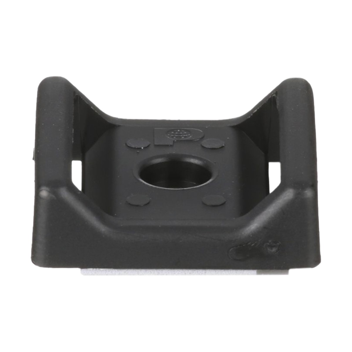 Sujetador Para Cable, con Adhesivo, 28.5 x 28.5 mm (1.12 in x 1.12 in), Color Negro, Paquete de 100pz