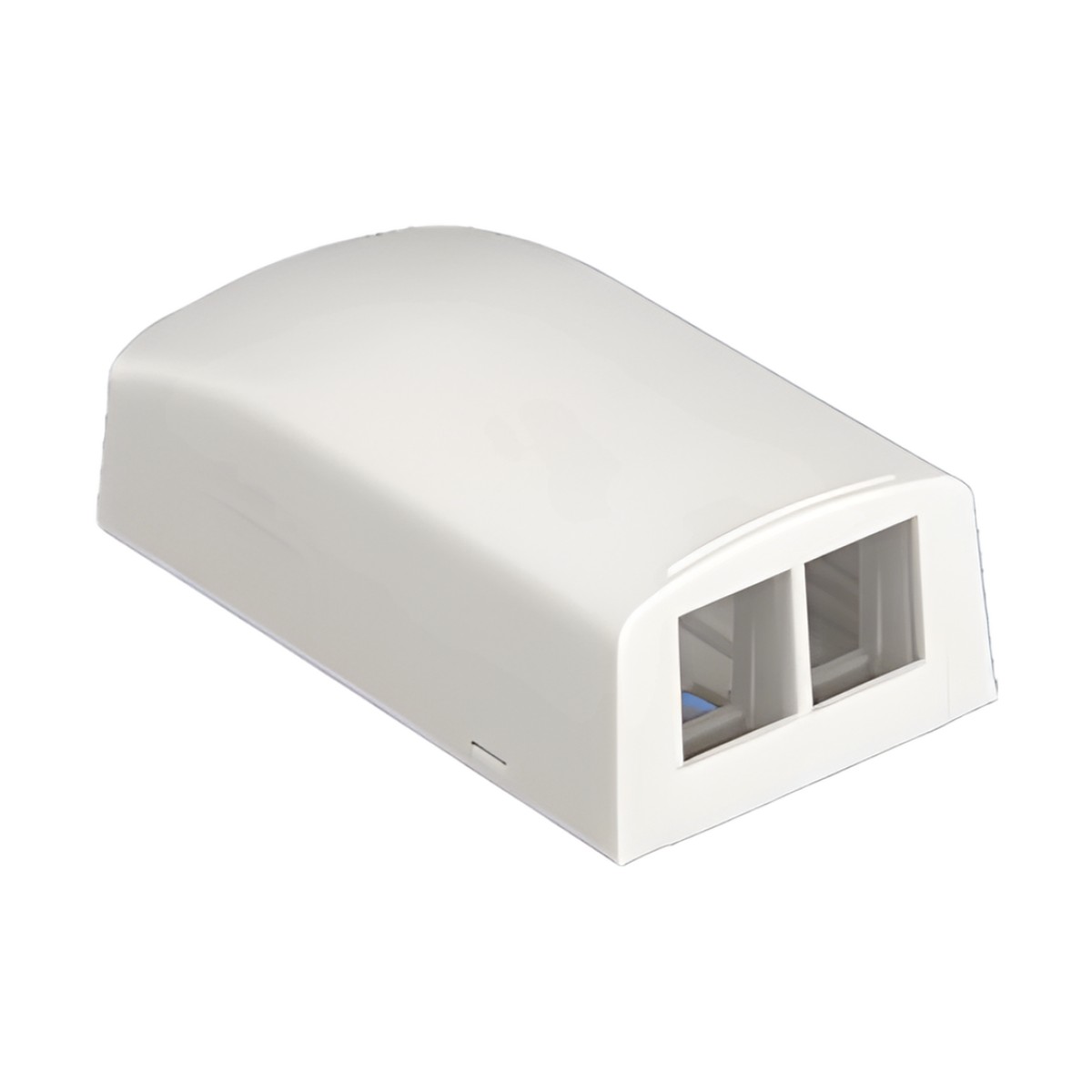 Caja de Montaje en Superficie, Para 2 Módulos Keystone, Color Blanco Mate