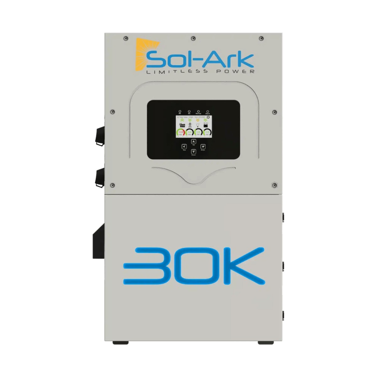Inversor Hibrido Interactivo SOL-ARK, 30 Kw, 220 Vcc, 3 Fases, IP65, 160-500 Vcc baterias