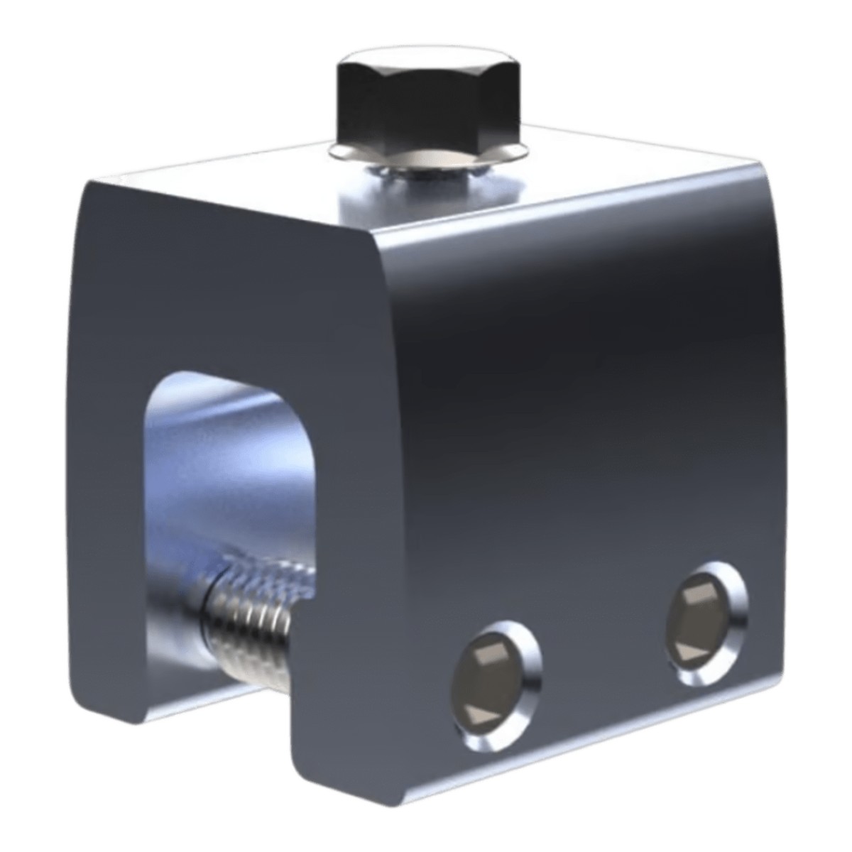 Clamp de Sujeción para Paneles Solares / M2 Clamp V2 / Aluminio Serie 6000 / Sin Perforaciones / Lámina Engargolada / 187 g / Tornillos Acero Inoxidable