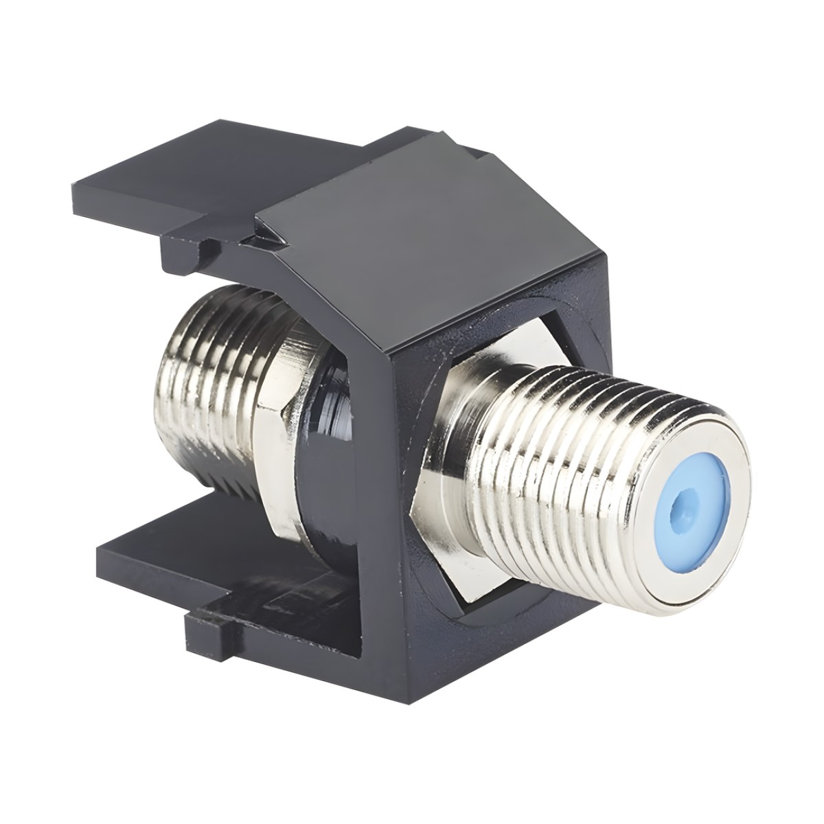 Módulo Acoplador Coaxial Tipo F, Keystone, de 75 Ohms, 3.0 GHz, Color Negro