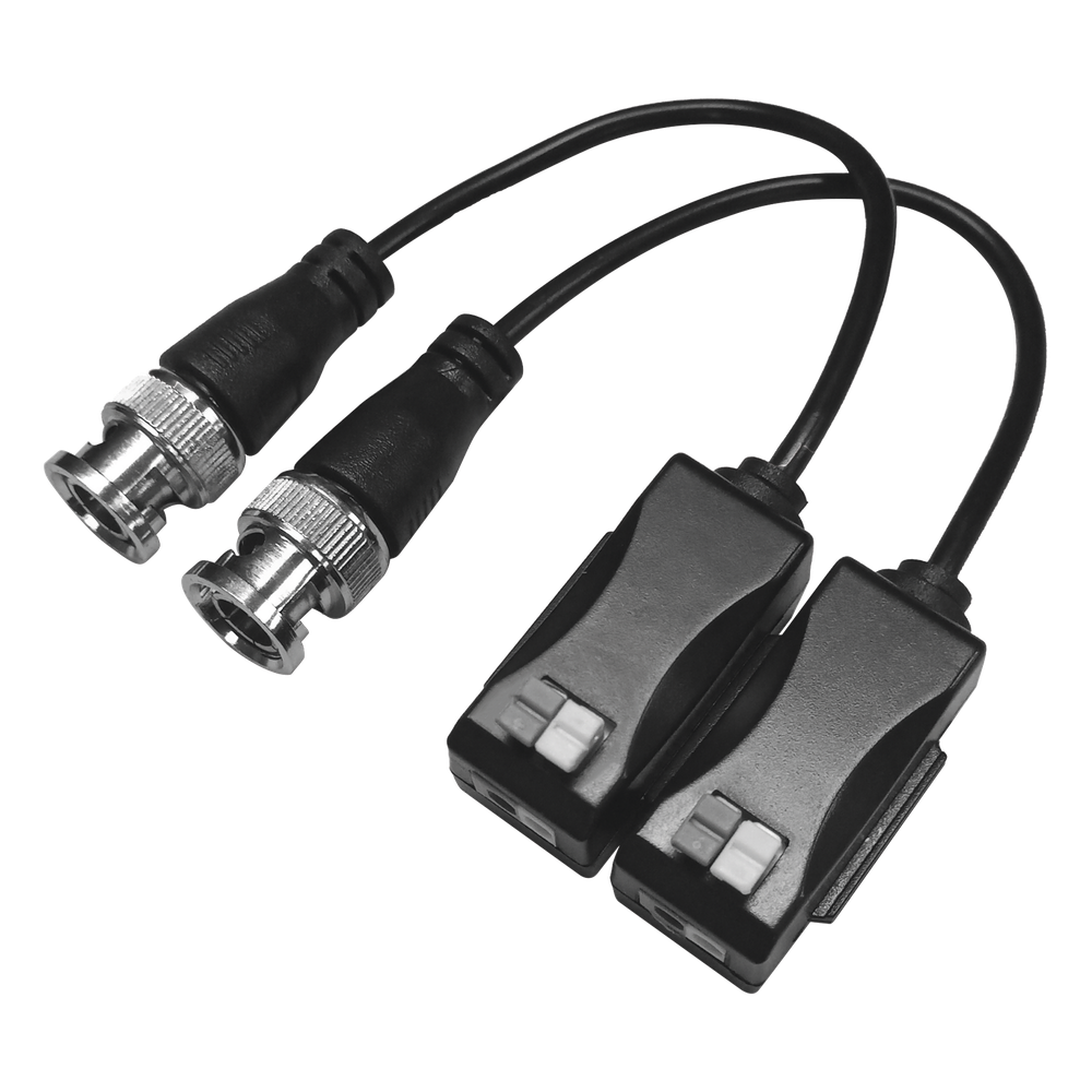 Kit de Transceptores (Baluns) con Terminal PUSH SUPERIOR PIG TAIL en ambos conectores, Resolución 4K , Cable flexible COAXIAL Blindado / COAXITRON / AUDIO POR COAXITRON  /Conector 100% COBRE /  Calidad PREMIUM