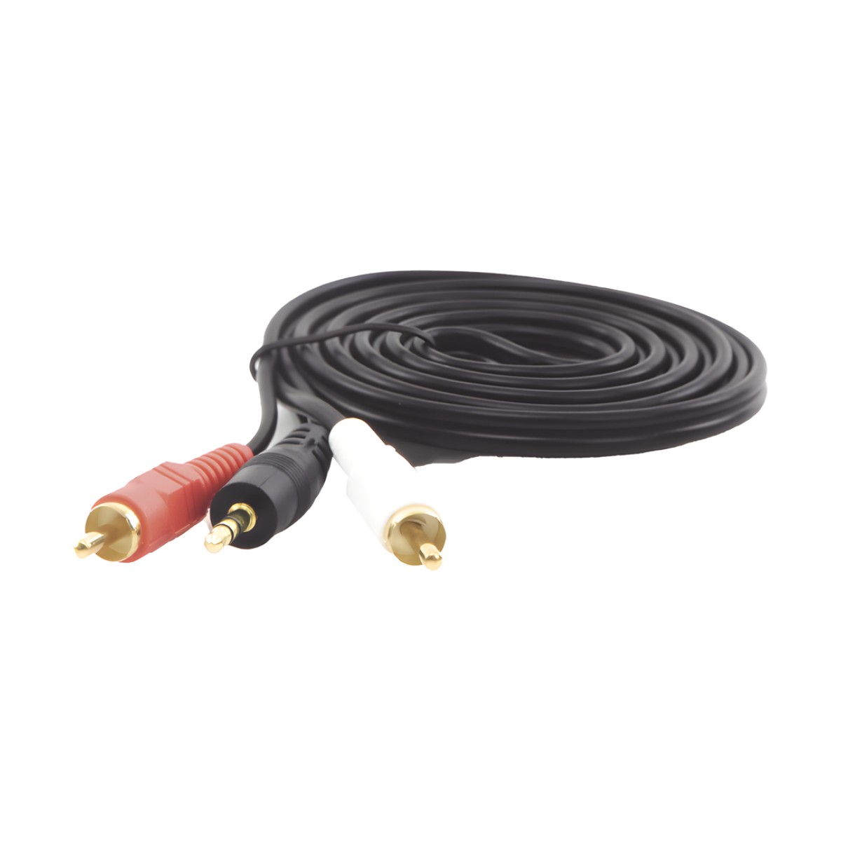 Convertidor 3.5mm Estéreo a 2 RCA Macho 1.83m | para Aplicaciones de Audio | Compatible con Amplificadores VSSL y Epcom ProAudio
