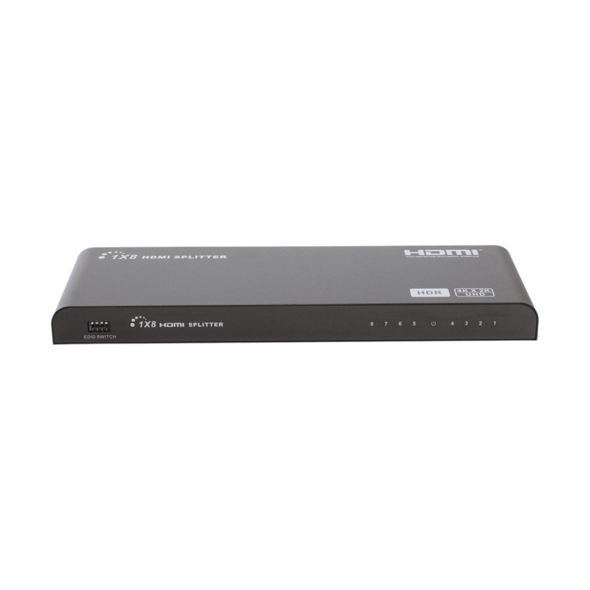 Splitter HDMI 4K de 1 Entrada a 8 Salidas (Simultaneas) | Soporta 4K×2K | Ajuste de resoluciones EDID | HDR | HDMI 2.0 |  HDCP 2.2 | Permite mezclar pantallas en 4K y 1080P