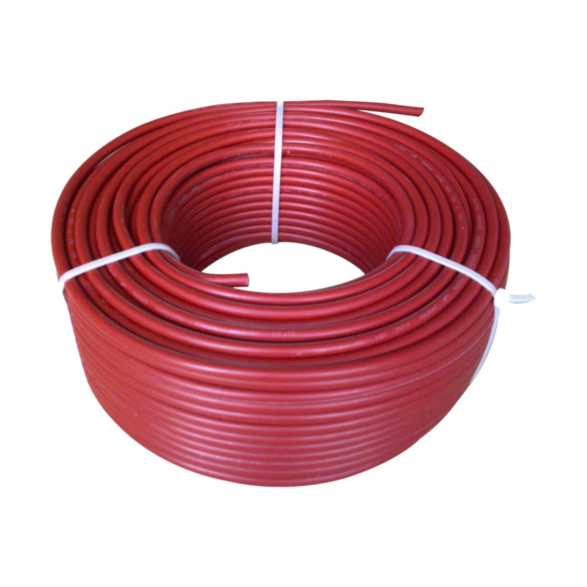 Bobina de 100 metros / Cable fotovoltaico / Rojo / Recubrimiento XLPE / 4mm² / 12 AWG / Hasta 1,800 Vcc
