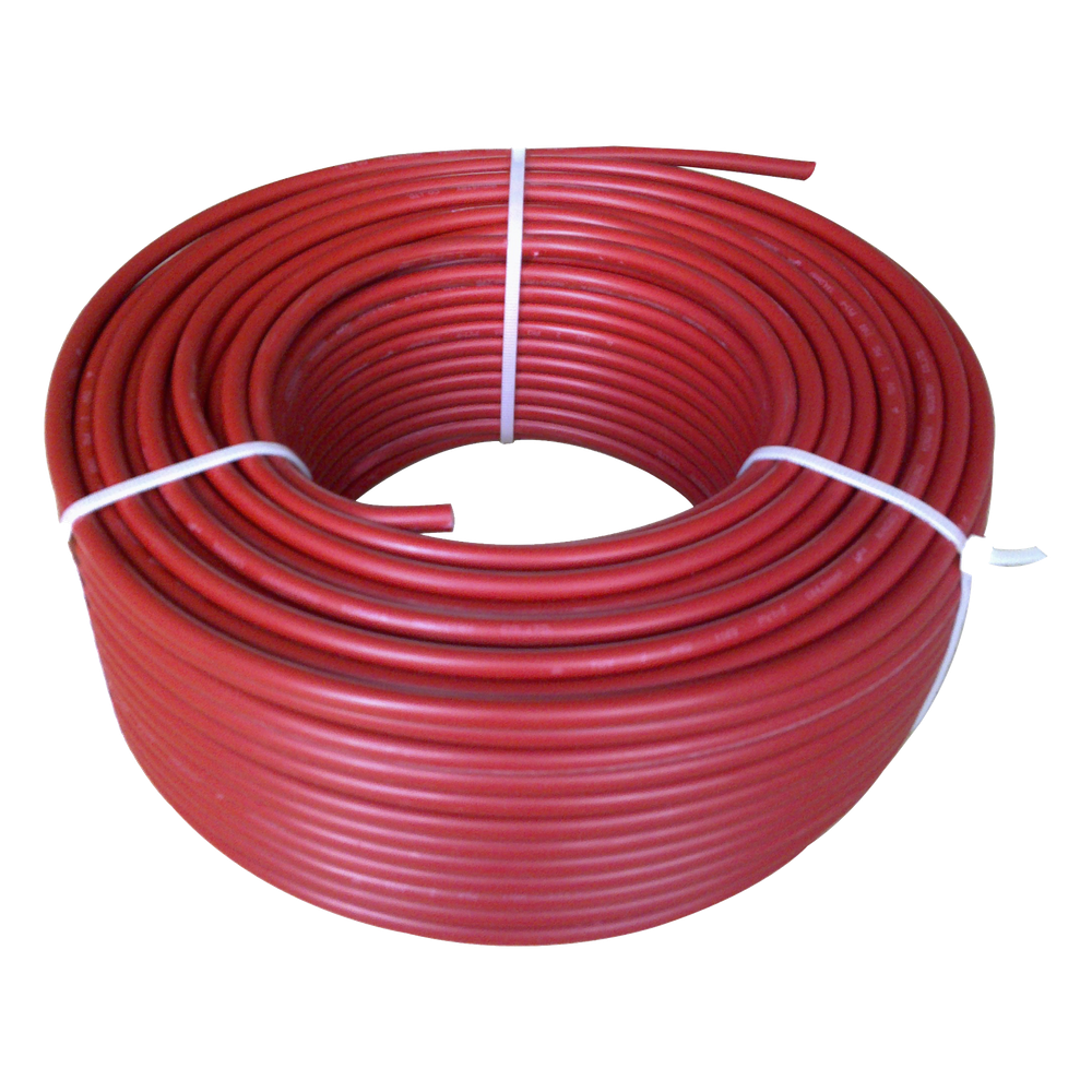 Bobina de 100 metros / Cable fotovoltaico / Rojo / Recubrimiento XLPE / 4mm² / 12 AWG / Hasta 1,800 Vcc