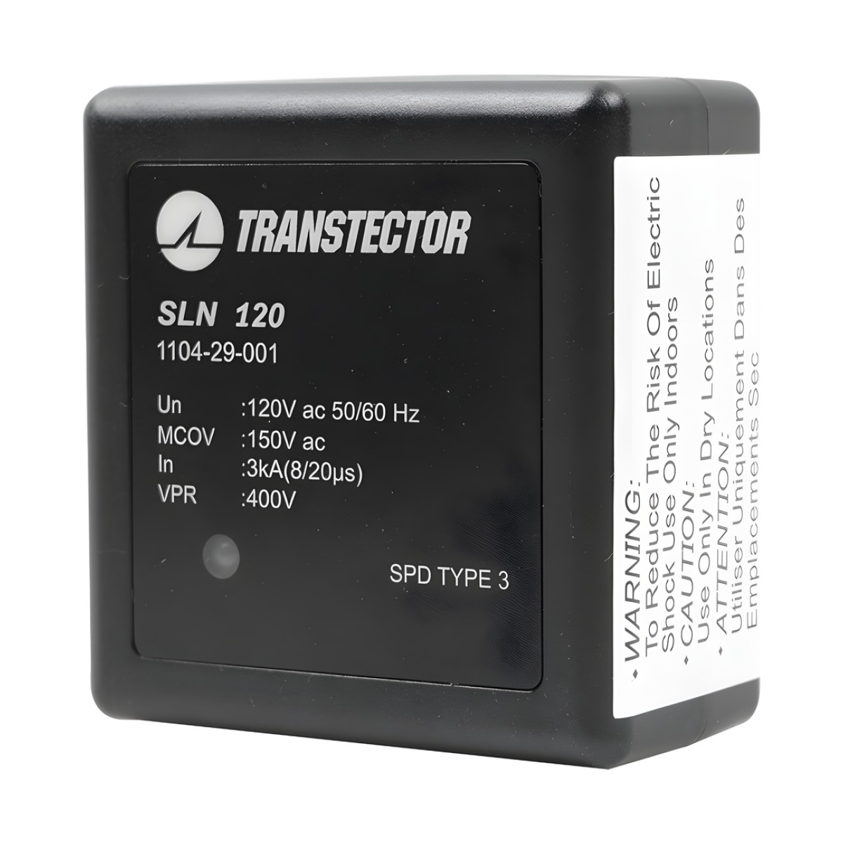 Protector Sobretensión 120 VAC / SASD / Clavija 5-15R / 5 kA / Plug-in / UL 1449