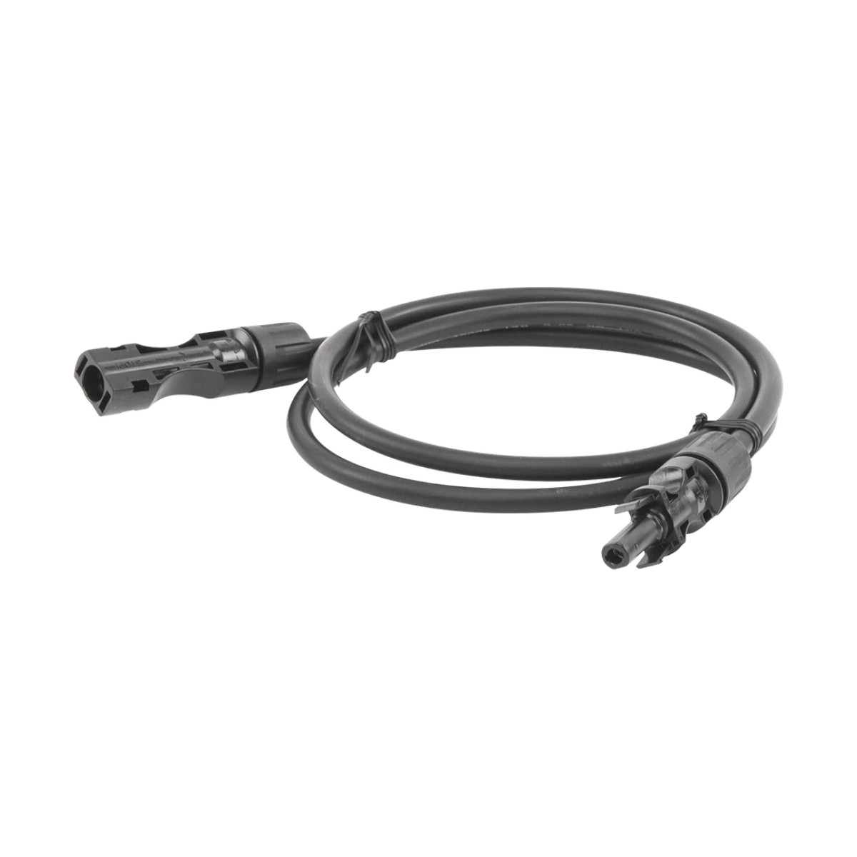 Cable Fotovoltaico 1 m, Negro, Calibre 10 AWG con Terminales MC4 en Ambos Extremos