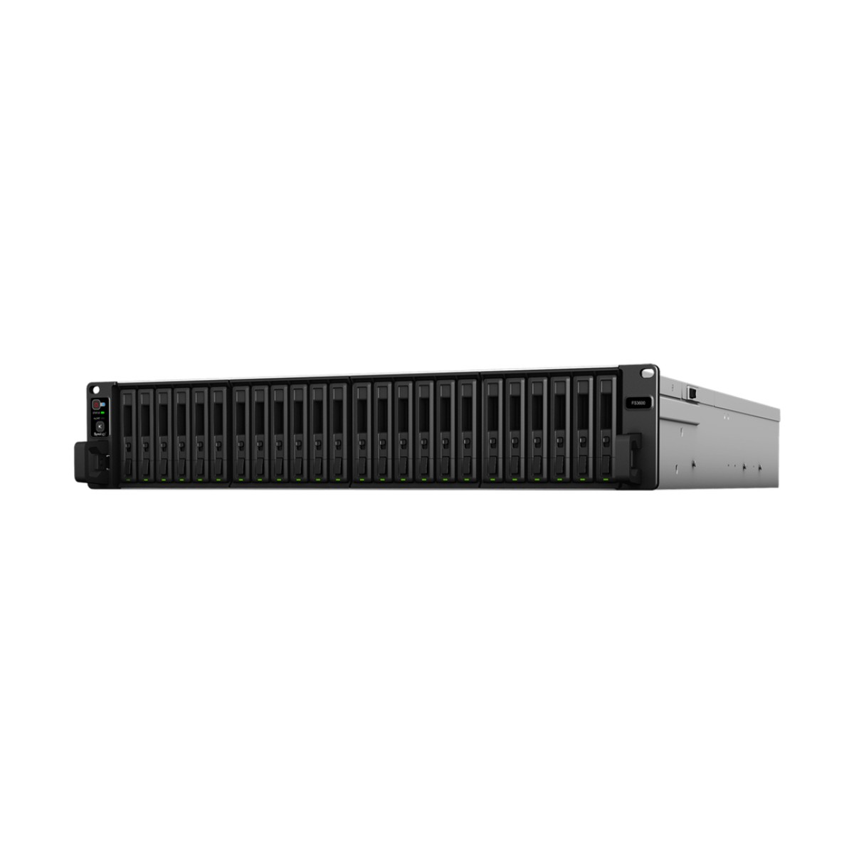 NAS Todo Flash FlashStation FS3600 | 24 Receptáculos | Intel Xeon D-1567 12 Núcleos | 16 GB RAM (Ampliable a 128 GB) | 195,000 IOPS Escritura Aleatoria iSCSI 4K | 10 GbE | Compatible con Virtualización | Protección de Datos Int