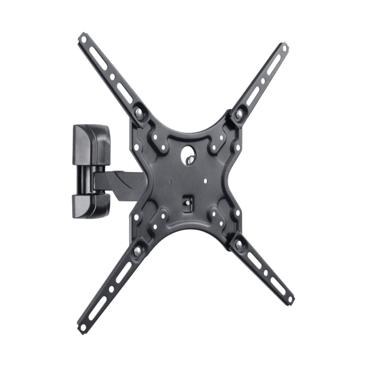 Soporte de pared para pantallas de 32-60 pulg. (81.28-142.24 cm) / VESA desde 100 x 100 hasta 400 x 400 / Carga Máxima 25 kg (55 lb) / Extensión 226 mm / Inclinación +10°  / Instalación Hook-and-Hang / Acabado Epoxíd