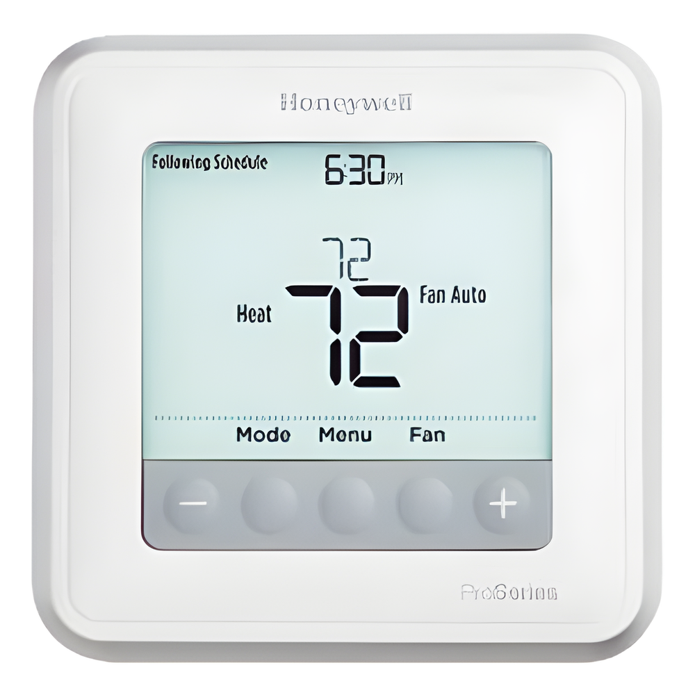Termostato programable para bombas de calor de hasta 2 etapas calor/1 frío o sistemas convencionales de 1 calor/1 frío, serie T6 Pro