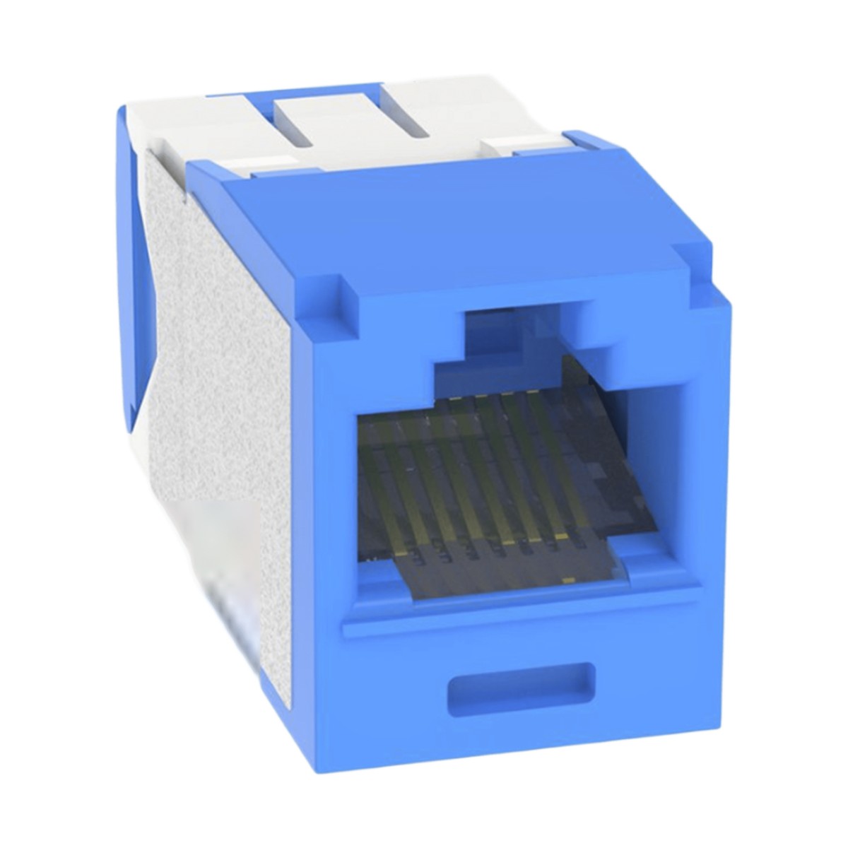 Conector Jack RJ45 Estilo TG, Mini-Com, Categoría 6A, Con Gel Resistente a la Corrosión, de 8 Posiciones y 8 Cables, Color Azul