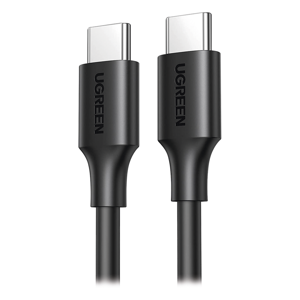 Cable USB-C a USB-C | 1 Metro | Carga Rápida de hasta 60W | Transferencia de datos de 480 Mbps | PD3.0 | QC 4.0/3.0/2.0 | FPC | AFC | Duradero y Flexible| Caja ABS | Cubierta de TPE | Color Negro.