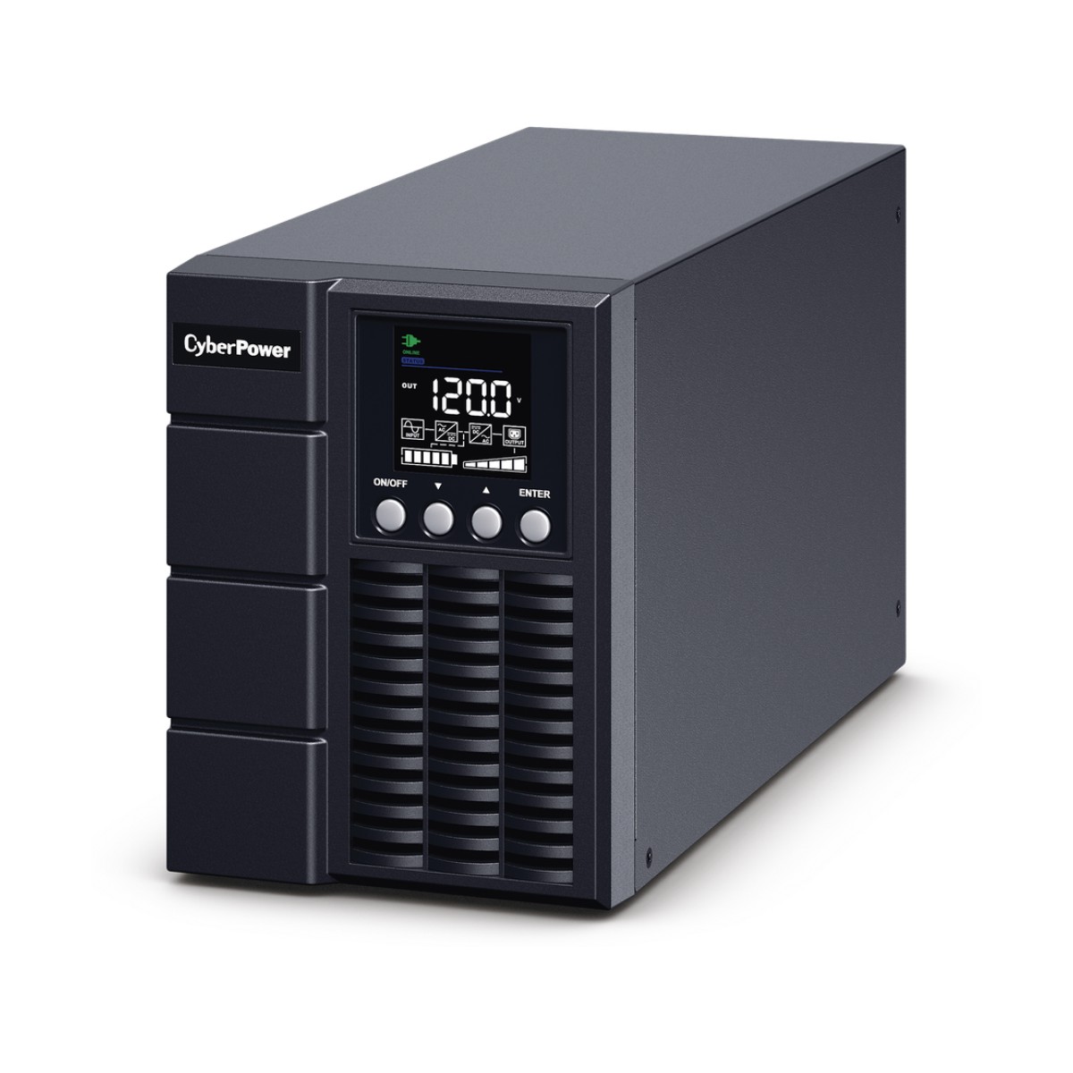 UPS de 1000 VA/900 W, Online Doble Conversión, Entrada 120 Vca NEMA 5-15P, Onda Senoidal Pura, Tipo Torre, Con 4 Tomas NEMA 5-15R