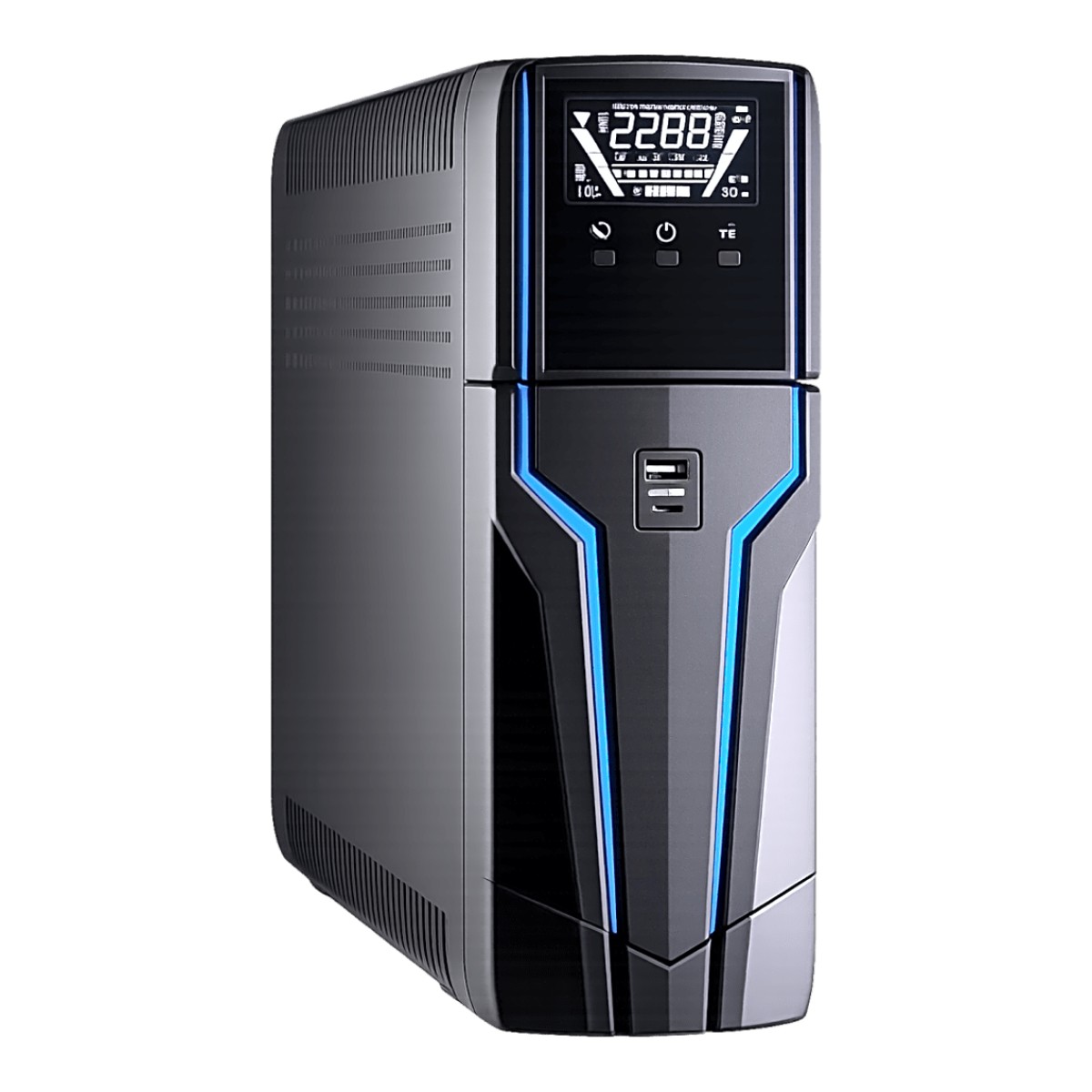UPS Gamer 1,000VA / 600W, LED RGB, USB Frontal, Protección RJ45