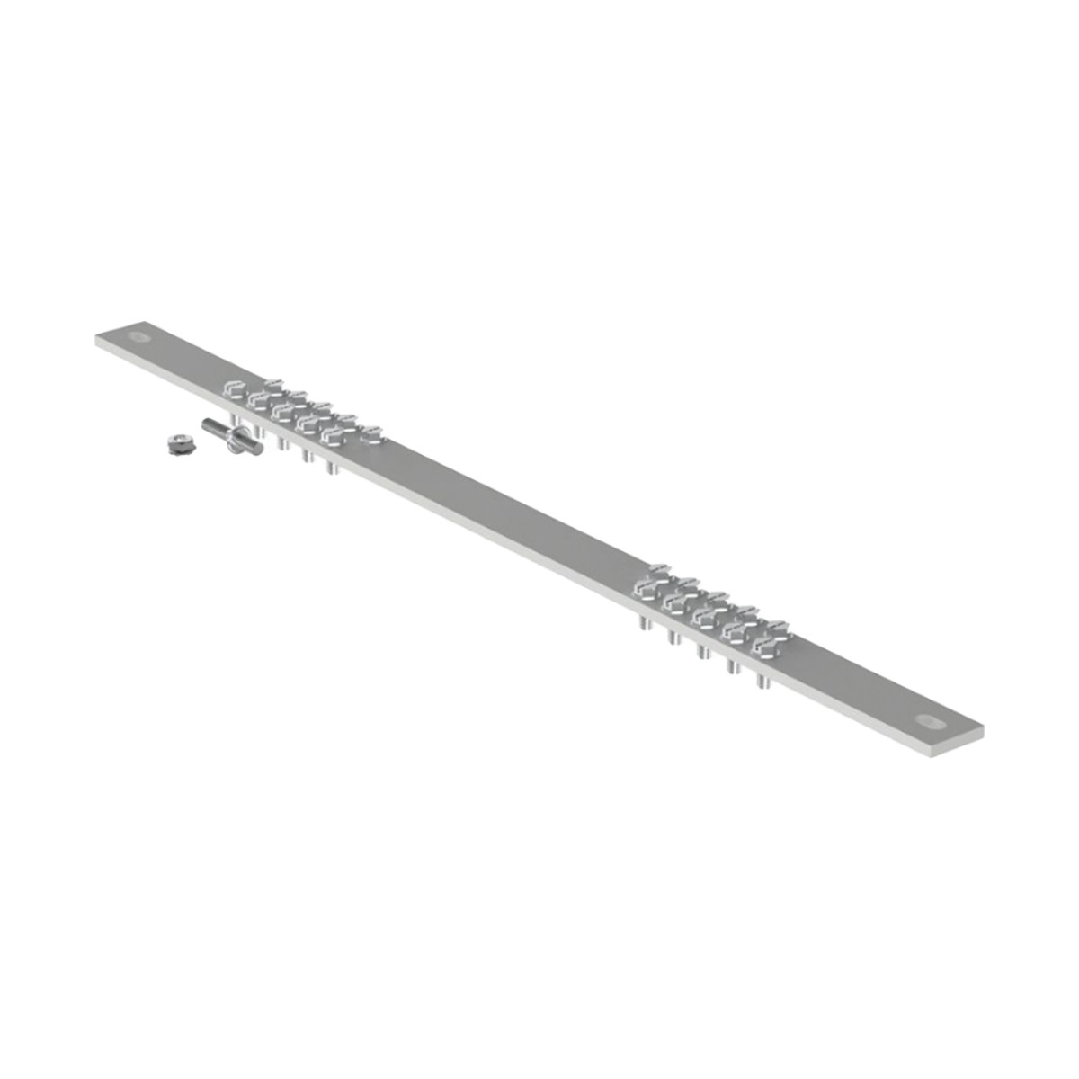 Barra de Conexión a Tierra, Para Rack de 19", Con 20 Orificios Para Conexión Rápida de Equipos, Incluye 20 Tornillos # 12-24 x 1/2" Instalados