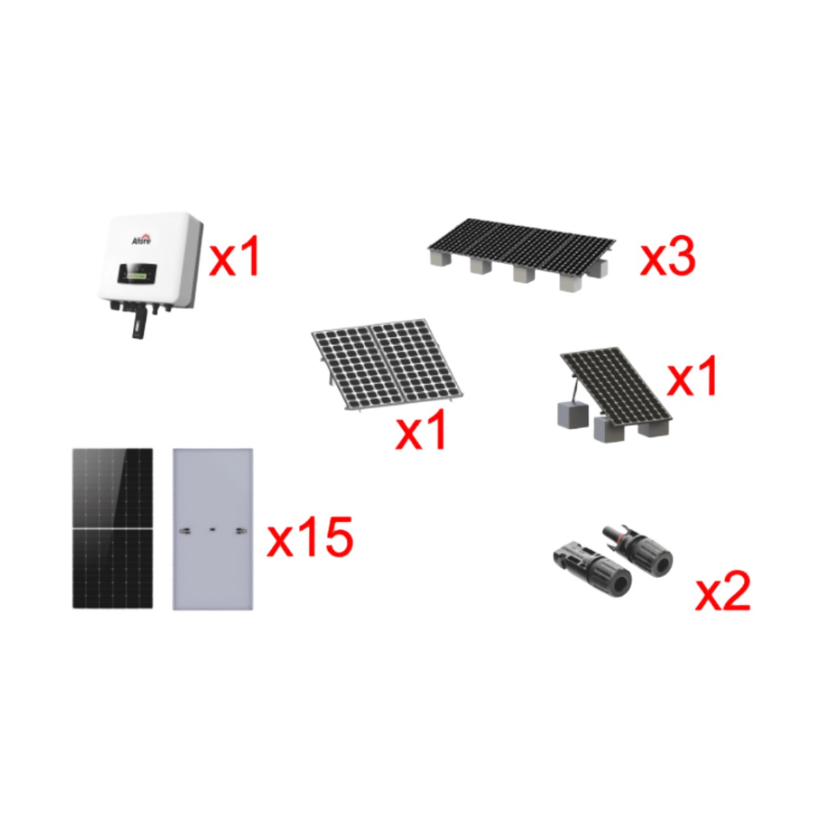 Kit Solar Interconexion  / 9kW  220Vca / Inversor AFORE / Montaje Incluido
