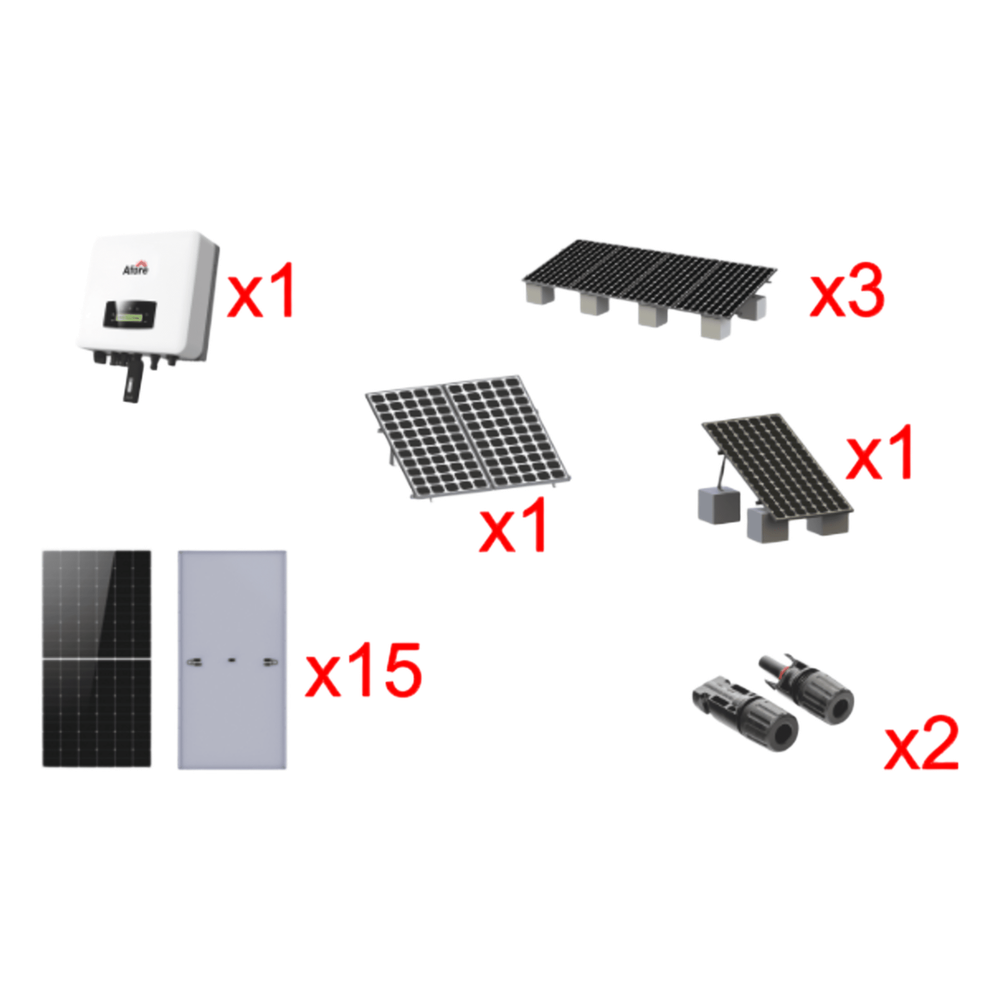 Kit Solar Interconexion  / 9kW  220Vca / Inversor AFORE / Montaje Incluido