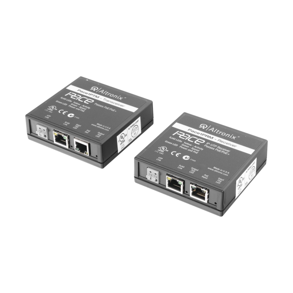 Kit extensor IP y PoE por cable UTP CAT5E hasta 500 mts @ 100 mbps