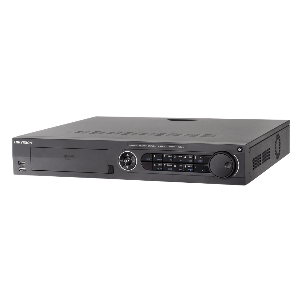 DVR 32 Canales TurboHD + 16 Canales IP / 3K Lite / 5 Megapixel Lite / 4 Bahías de Disco Duro / Audio por Coaxitron / AcuSense / POS / Videoanalisis / 16 Entradas y 4 salidas de Alarma