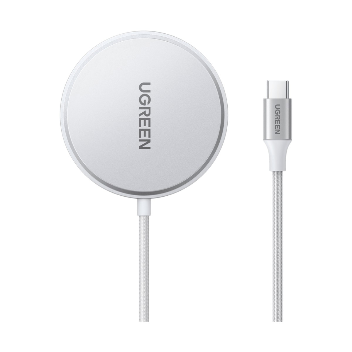 Cargador Inalámbrico Magnético 15W / Protocolo Qi 2 / USB-C 9V 2.2A / Eficiencia 83% / Protección Multinivel / Material PC+ABS+Aleación Aluminio / Cable 1.5m