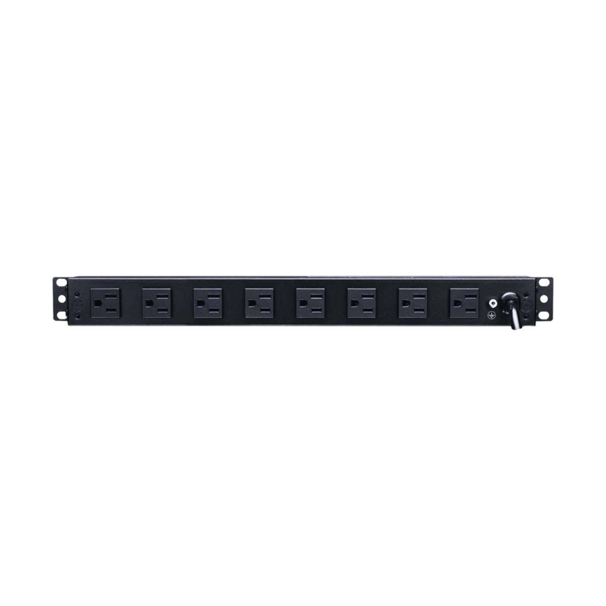 PDU Básico de Montaje en Rack, Con 10 Salidas NEMA 5-15R y Protección Contra Sobretensiones,  Enchufe de Entrada NEMA 5-15P, de 19in, 1UR, 15 Amp, 120 Vca