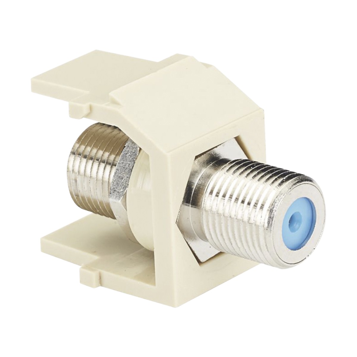 Módulo Acoplador Coaxial Tipo F, Keystone, de 75 Ohms, 3.0 GHz, Color Blanco Mate