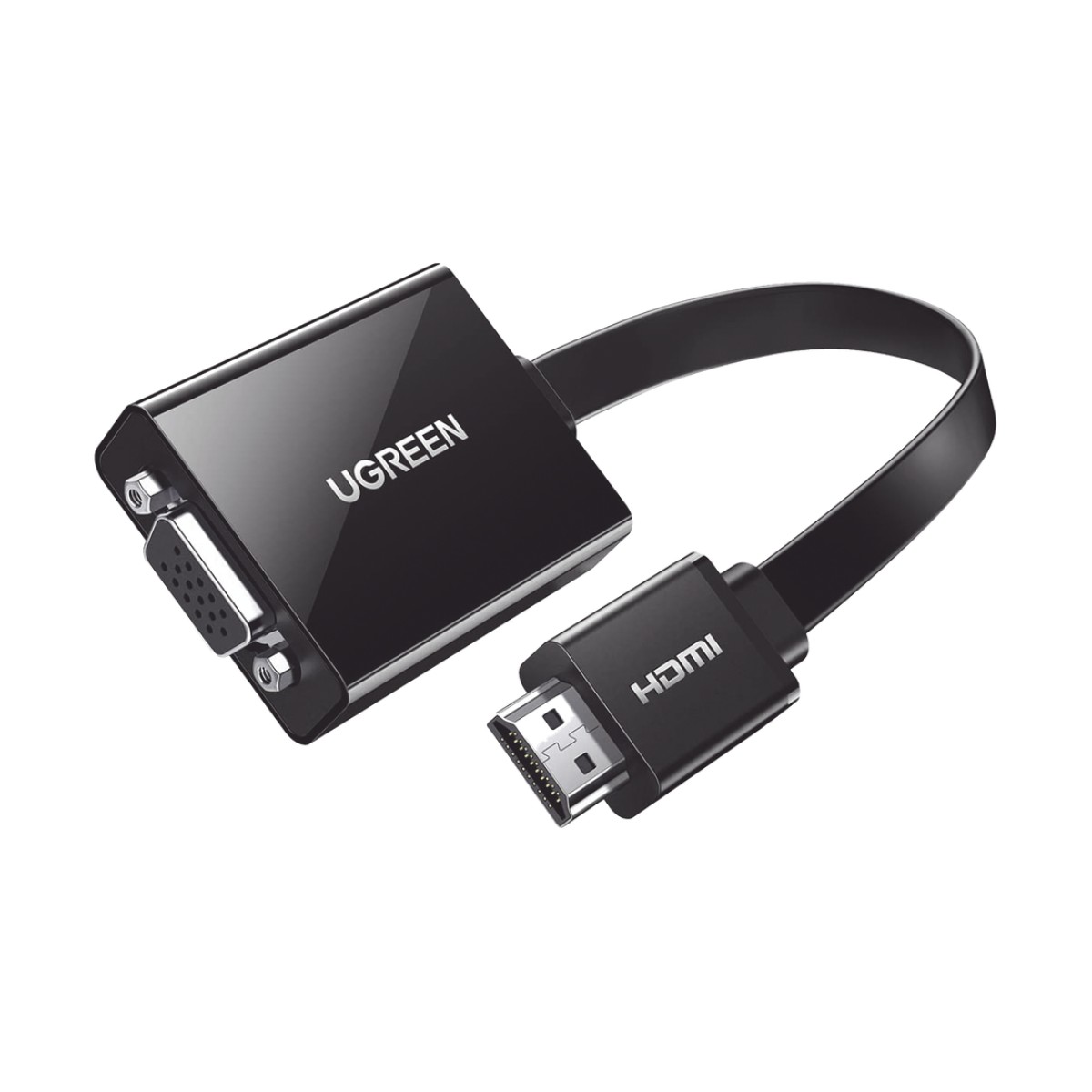 Adaptador HDMI a VGA / Resolución 1080P / Audio 3.5mm / Con Puerto Micro USB para Alimentación / Plug & Play / No Requiere Controlador / ABS / Flexible y Duradero