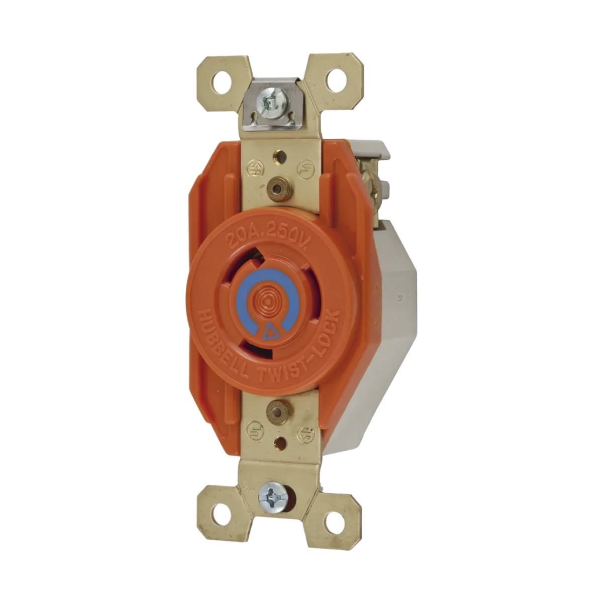 Receptáculo Sencillo de Media Vuelta / 20 A 250 V CA / 2 Polos 3 Hilos / Nema L6-20R