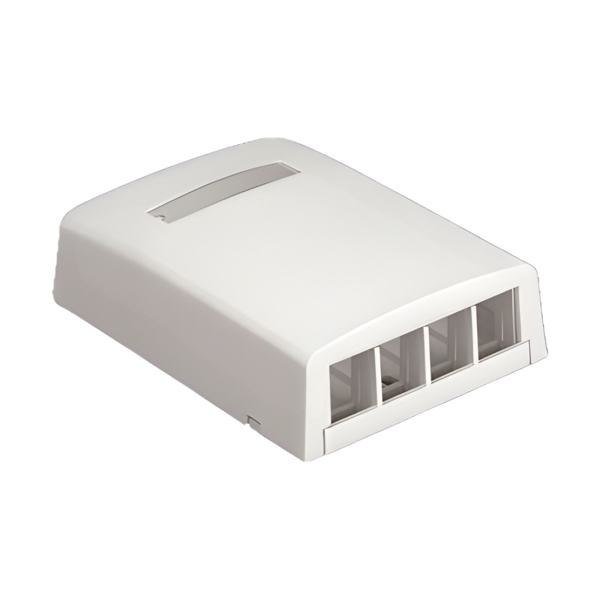 Caja de Montaje en Superficie, Para 4 Módulos Keystone, Color Marfil