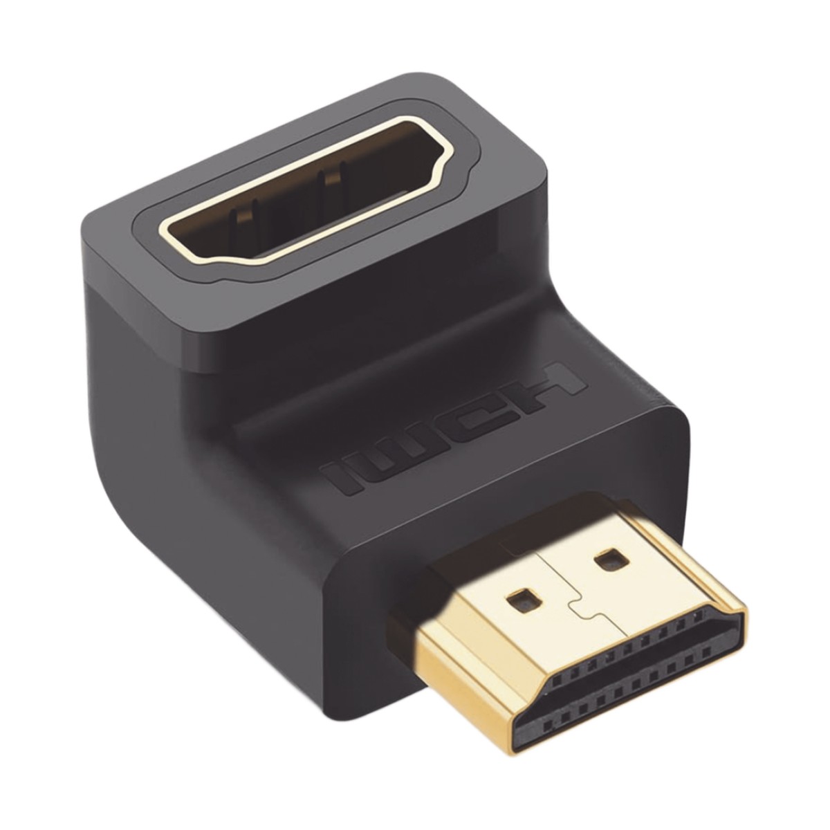Adaptador HDMI de 90 Grados Macho a Hembra / Hacia Abajo / HDMI 2.0 4K@60Hz / Proporciona Flexibilidad Sin Doblar los Cables HDMI