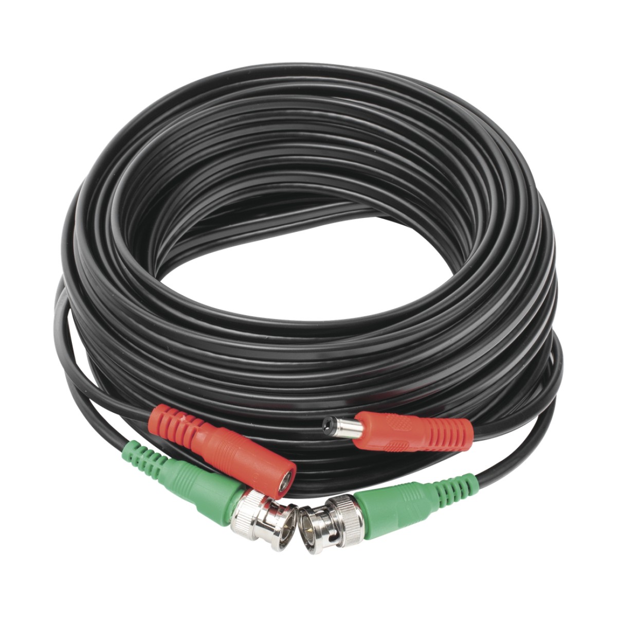 Cable Coaxial (BNC RG59) + Alimentación / SIAMES / 10 Metros (32.81 Pies) / 100% Cobre / Para Cámaras 4K / Uso Interior y Exterior