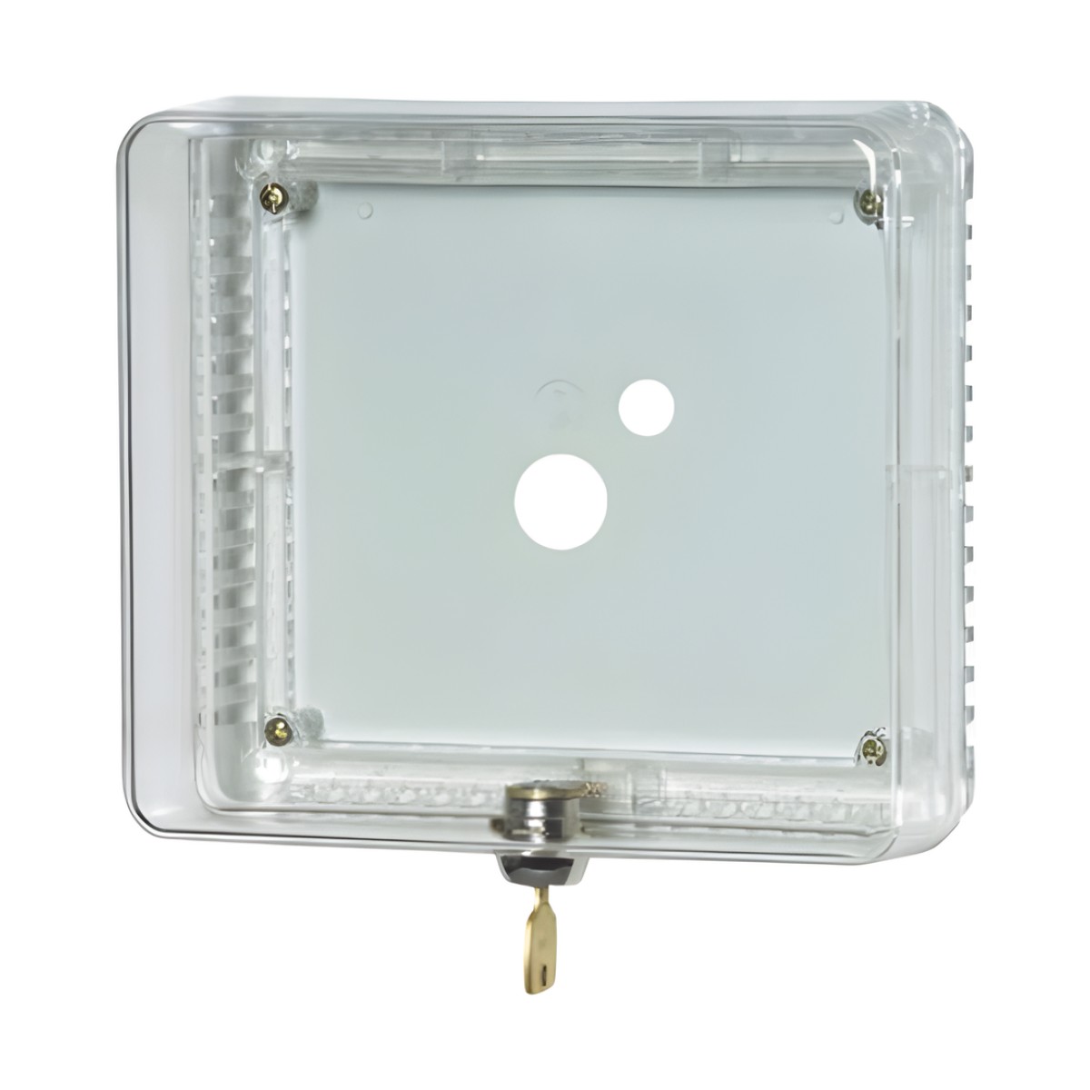 Guarda antimanipulación para termostato de pared, cubierta transparente, tamaño mediano, montaje vertical u horizontal con cerradura de llave
