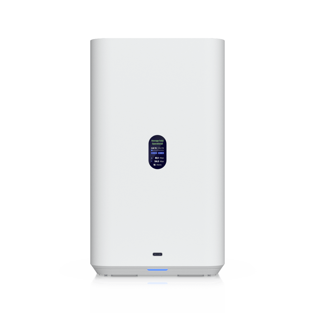 UniFi UNAS-2 – Servidor NAS Compacto de 2 Bahías para HDD 3.5" SATA, Puerto 2.5 GbE, USB-C y PoE++