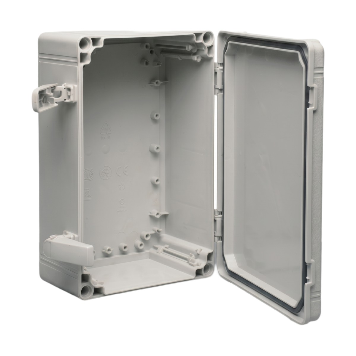 Gabinete QLine I Tipo 4X / 200 x 200 x 180 mm (7.87 x 7.09 x 7.09 in) / ABS / IP66 / Tapa Opaca con Tornillos / Montaje 180 x 180 mm / Gris RAL 7035