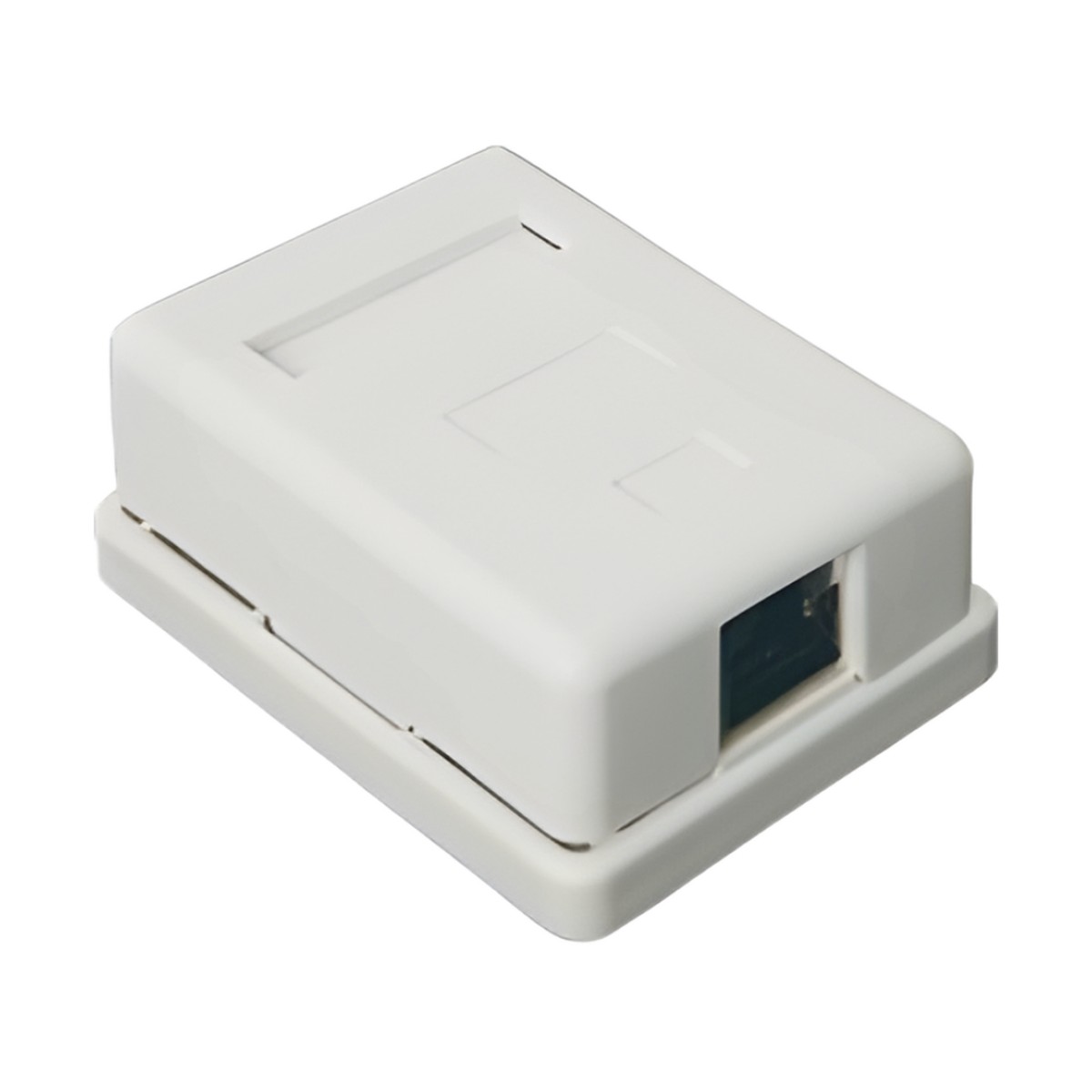 Caja de Pared con 1 Puerto Keystone, Incluye Jack STP Cat5e