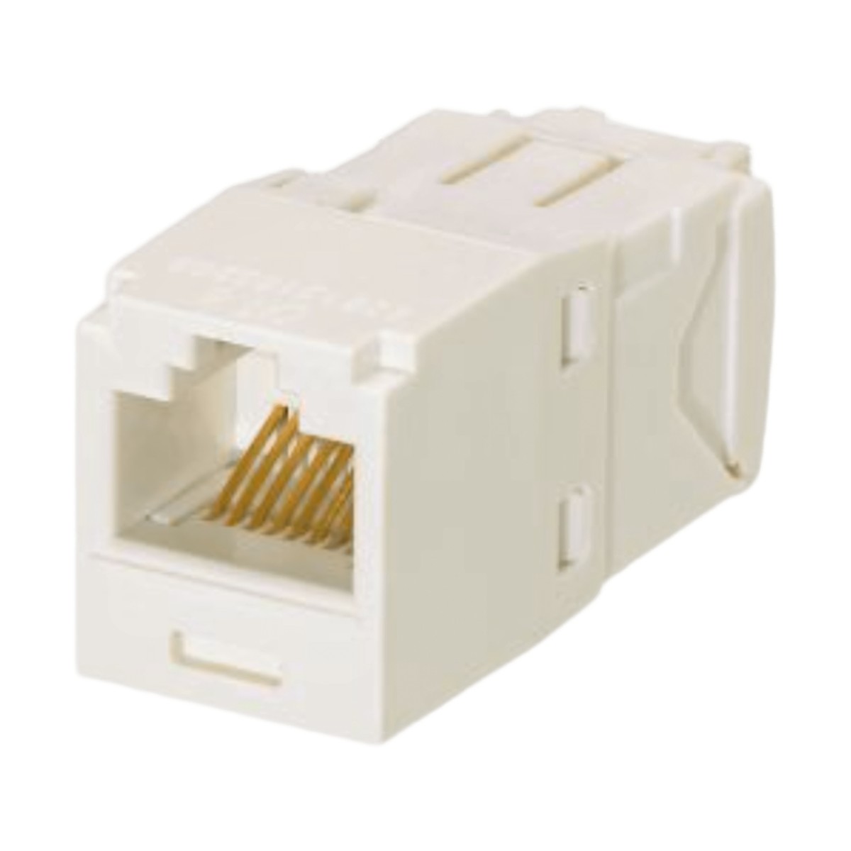 Conector Jack RJ45 Estilo TG, Mini-Com, Categoría 6, de 8 Posiciones y 8 Cables, Color Blanco Ártico