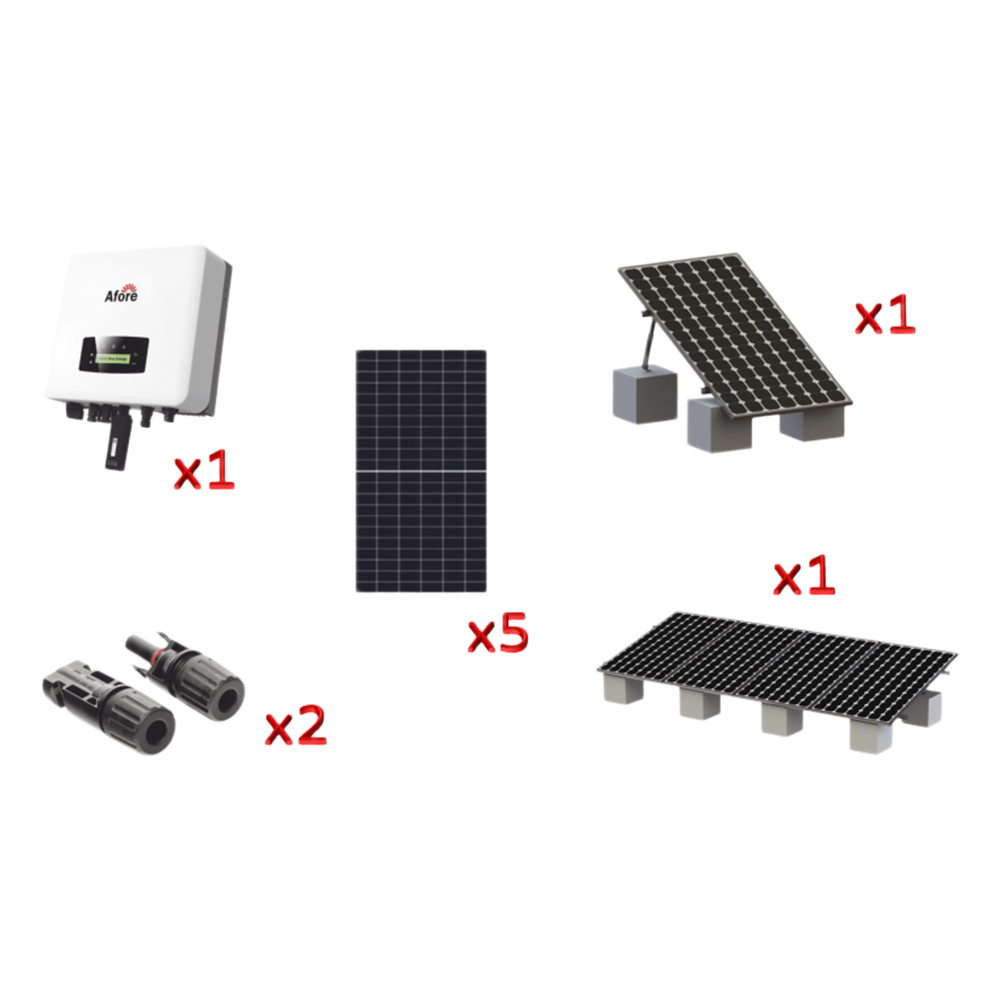Kit Solar Interconexion  / 3kW  220Vca / Inversor AFORE / Montaje Incluido