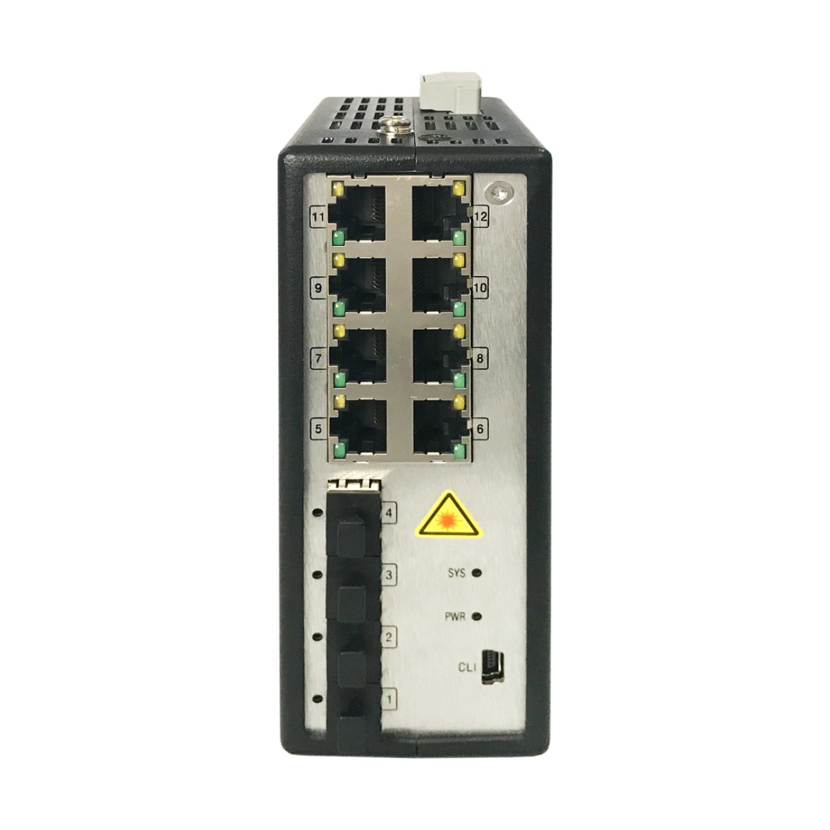 Switch Gigabit PoE+ / Industrial / Administrable / 8 Puertos Gigabit PoE+ (30 W) / 4 Puertos SFP / 250 W Total / 48 a 57 VCD / Ideal para Proyectos