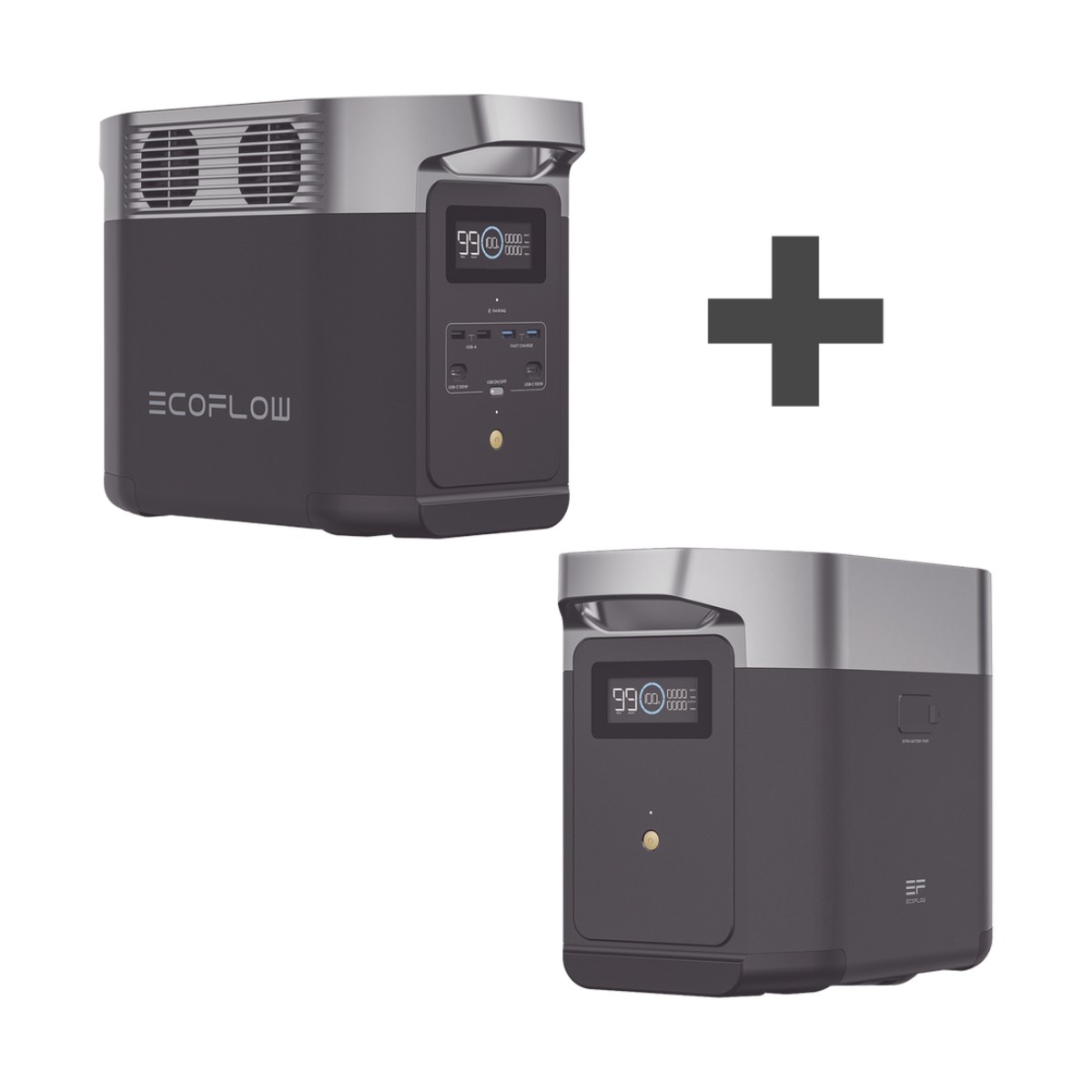 Kit de Estación de Energía Portátil 1024Wh + Batería Externa 1024Wh (2048Wh Totales)