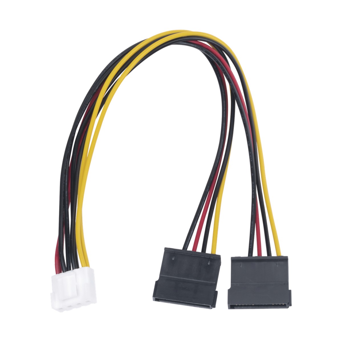 Cable Doble de Corriente SATA / Compatible con DVR's epcom / HIKVISION / 25 cms de Longitud