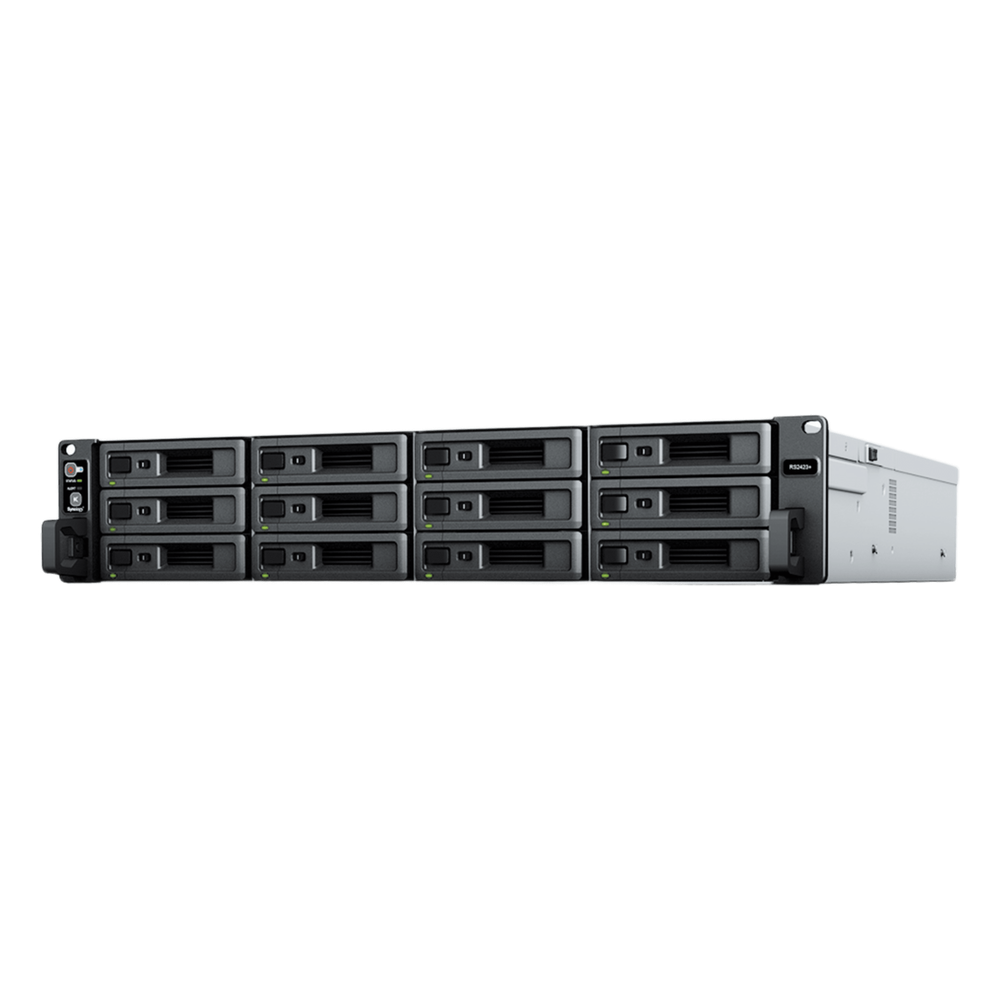 Servidor de Almacenamiento RackStation RS2423+ | 12 Bahías | 2U | Hasta 216 TB | Rendimiento 3,500/1,700 MB/s | Expansión a 432 TB | 10GbE | Fuentes de Alimentación Duales | Alta Disponibilidad.