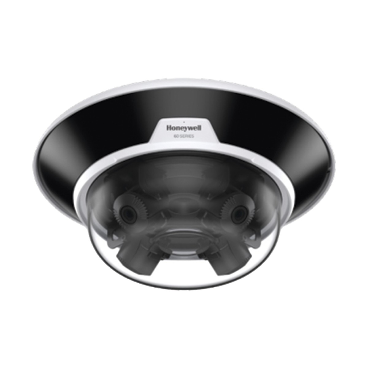 Cámara IP multisensor de 20 MP (4 lentes de 5 MP motorizados 3.7-7.7 mm) para exterior, IP66, IK10, con IR de 30 m