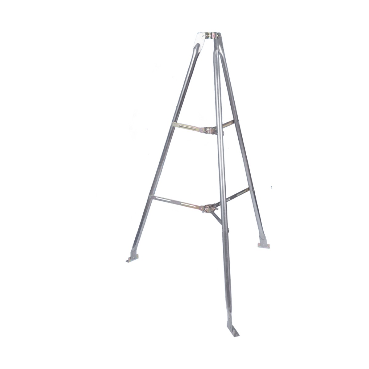 Montaje de tripie para exterior, altura total del tripie 1.52 m. Compatible con mástiles de hasta 3 m de largo 1  1/4 a 2" de diámetro