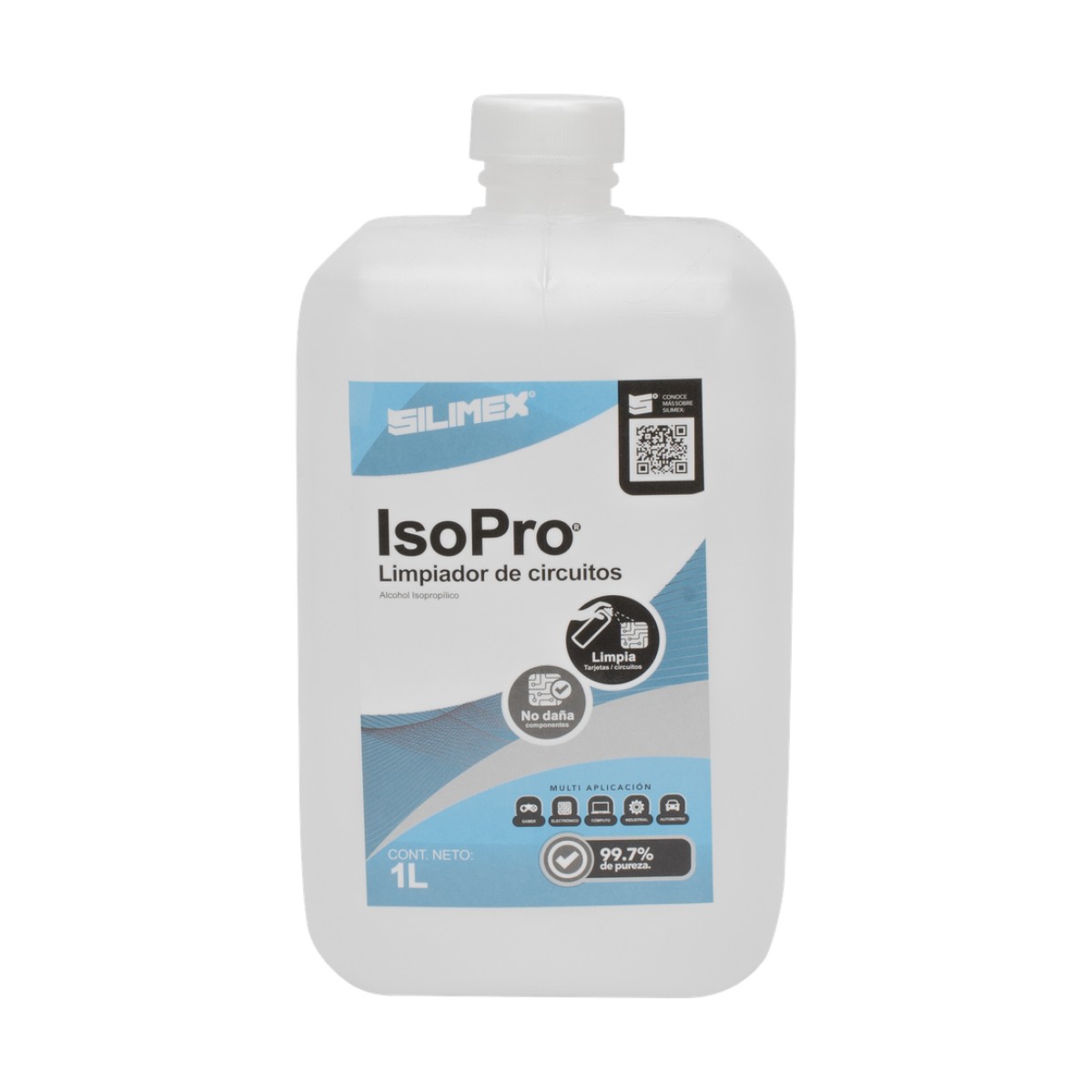 Alcohol Isopropilico para limpieza de equipos de vídeo, fibra óptica, cómputo, y equipo telefónico 1000 mL